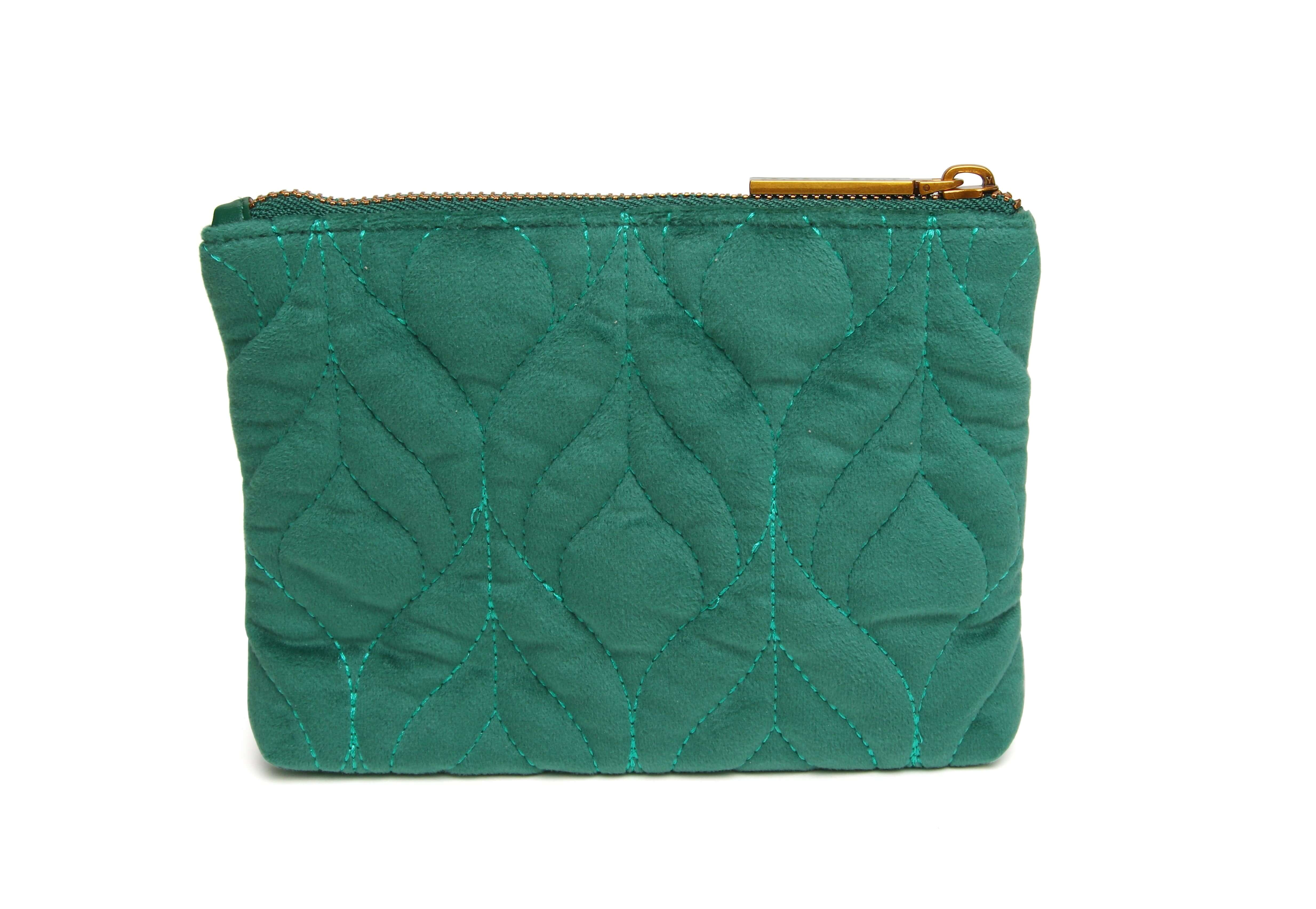 Teal Velvet Pouch