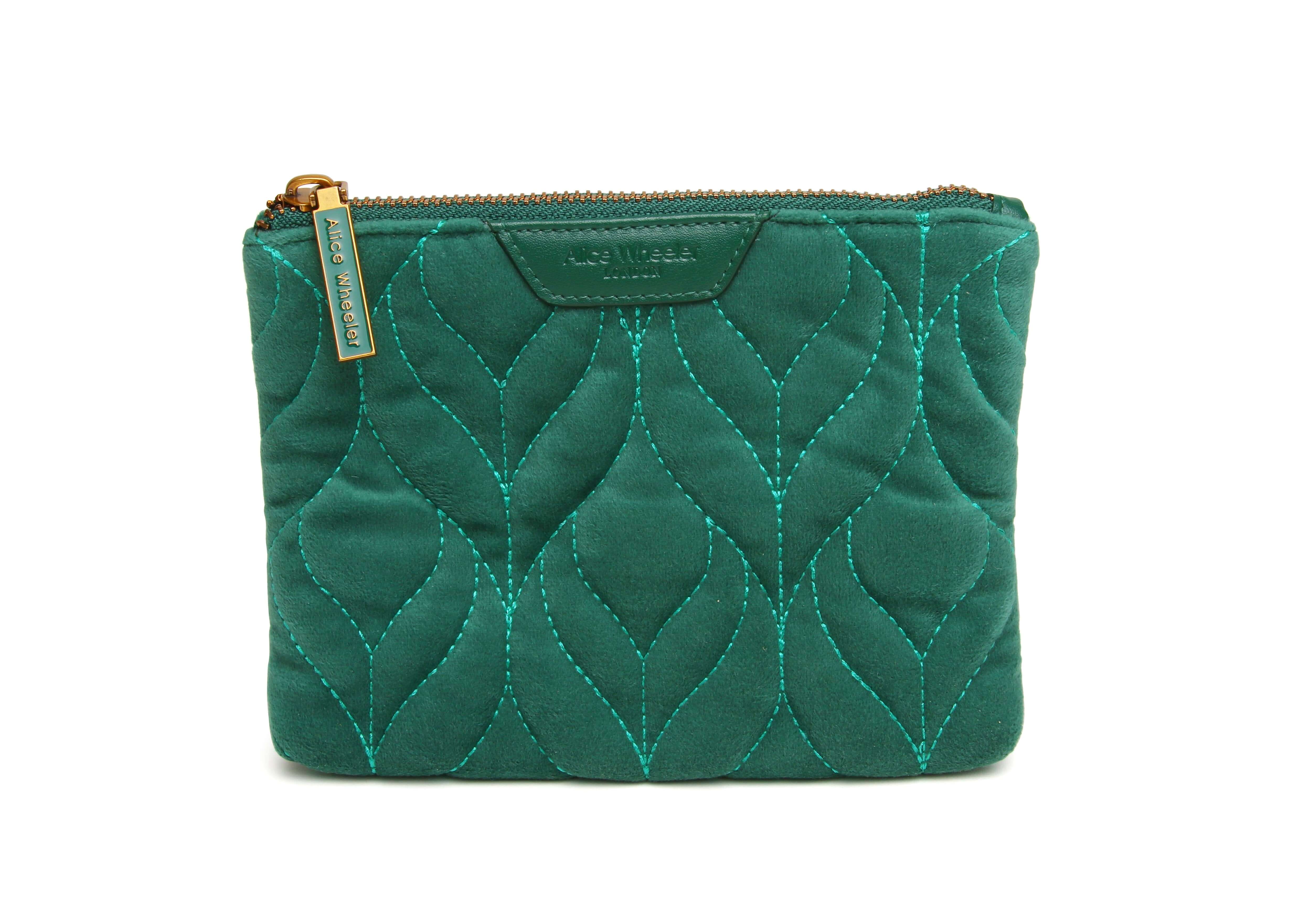 Teal Velvet Pouch
