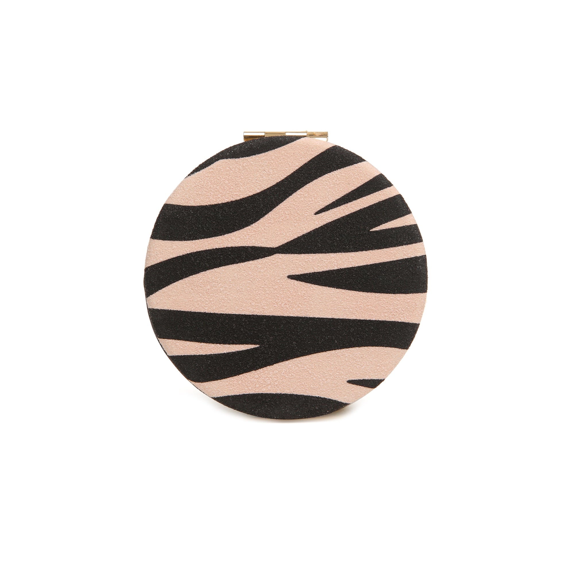 Zebra Round Mirror Compact