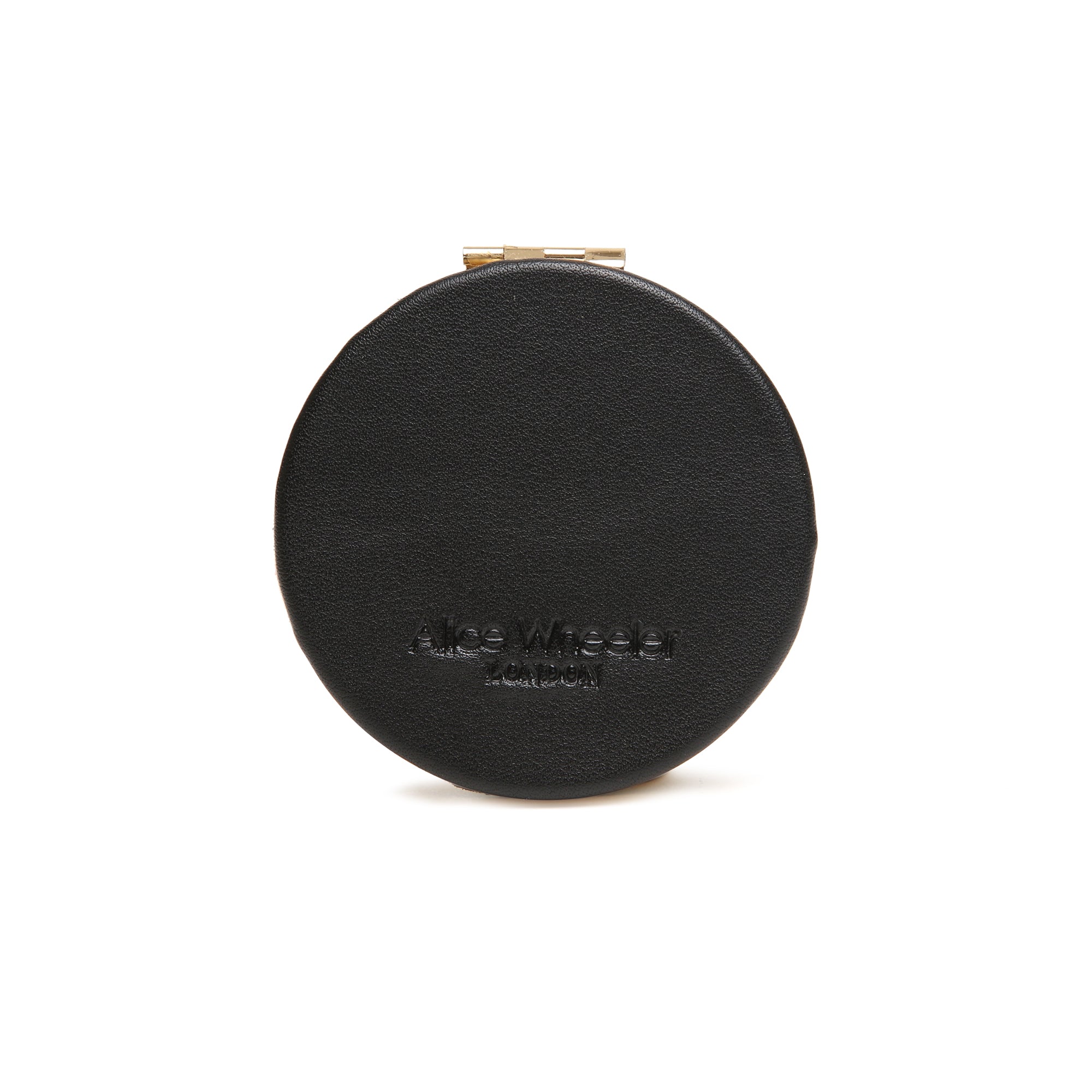 Dark Leopard Round Mirror Compact