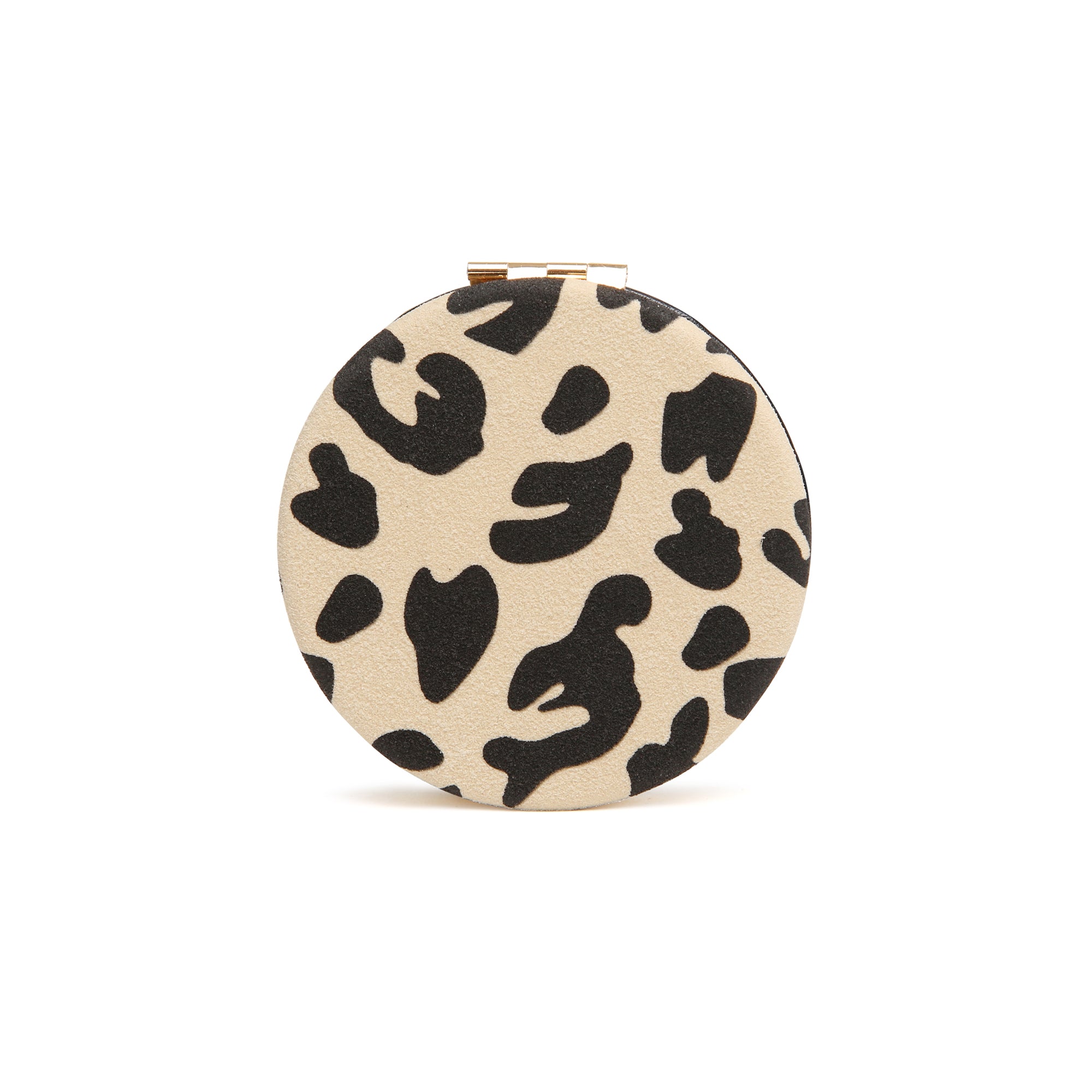 Light Leopard Round Mirror Compact