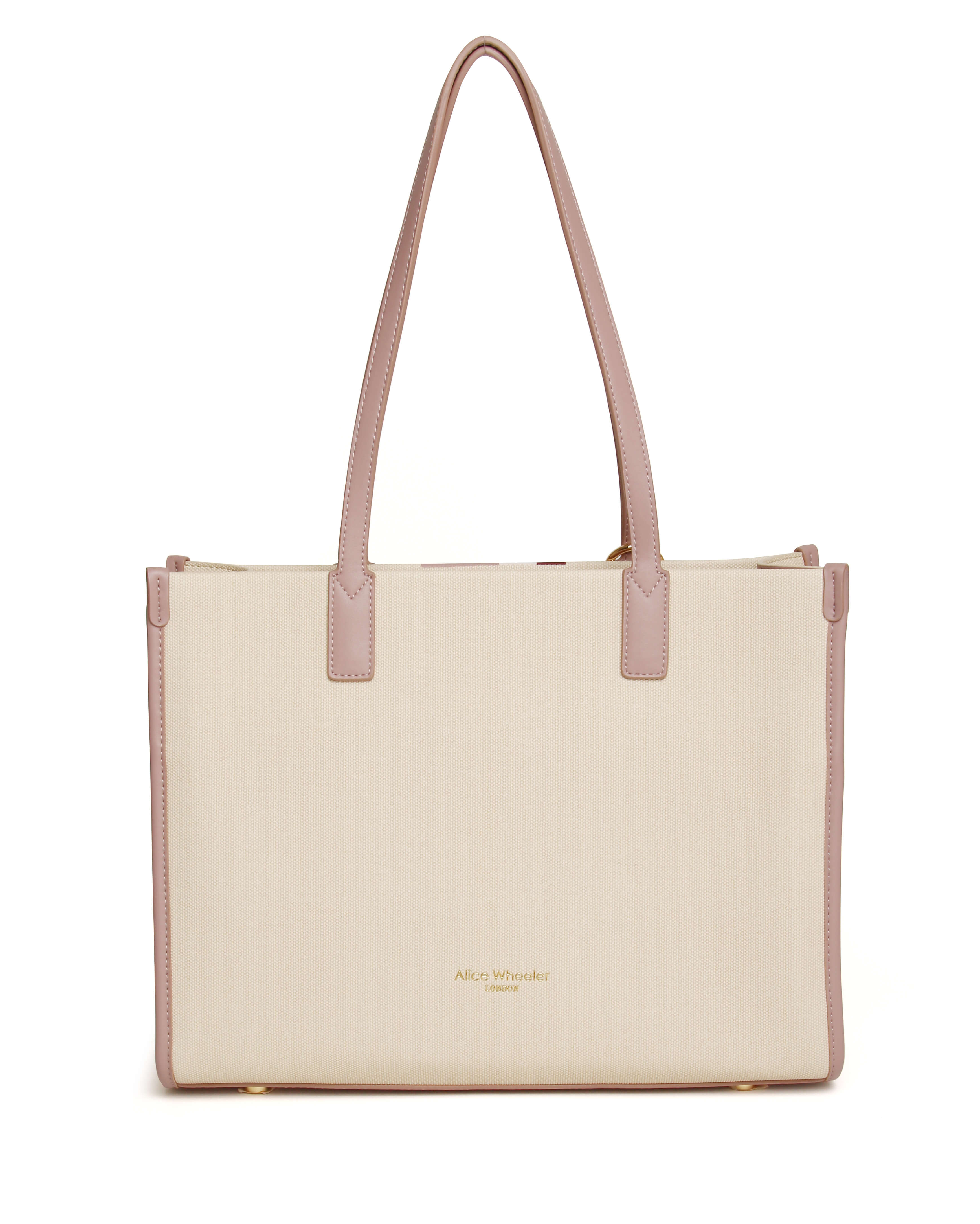 Pink Stripe Tote Bag