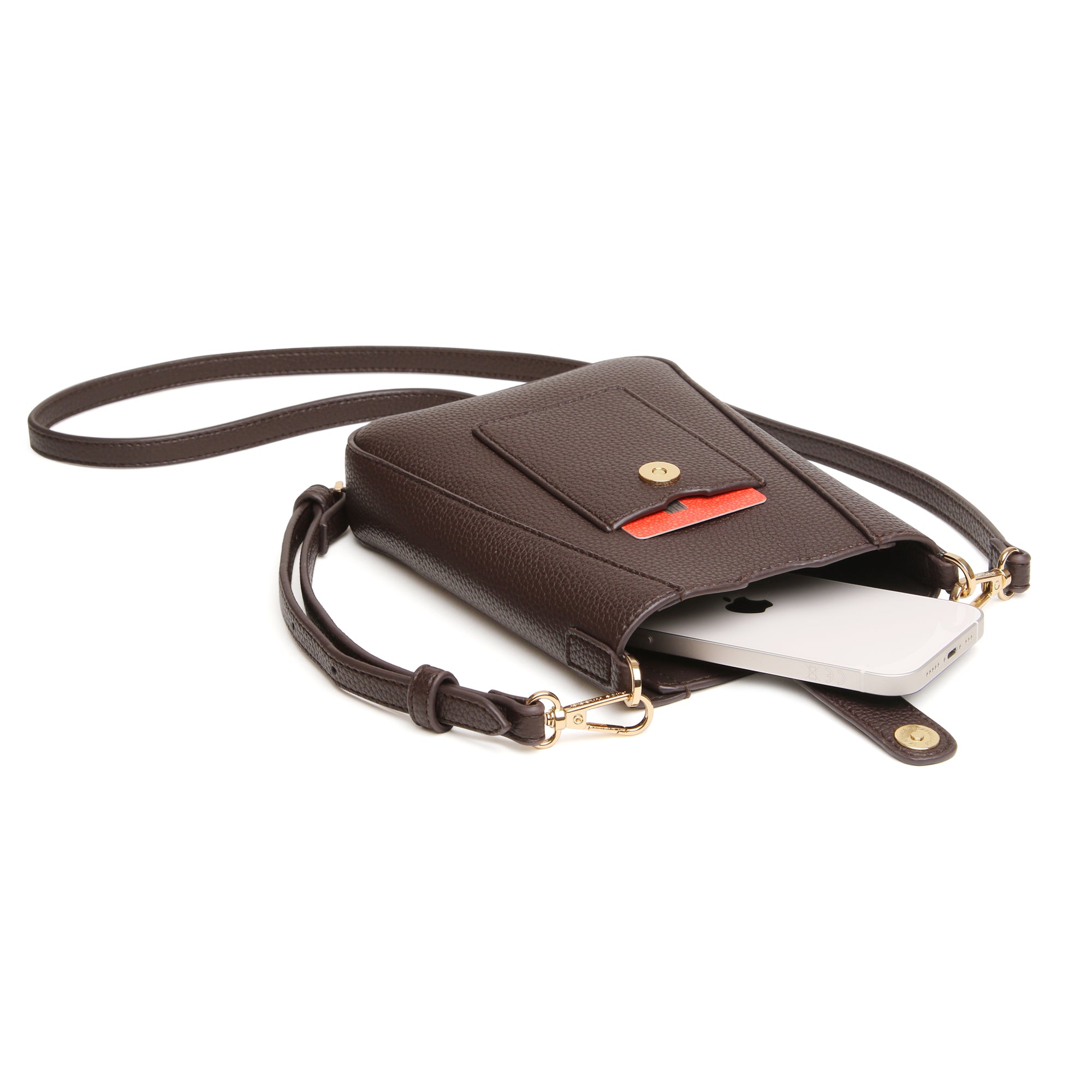 Kensington Phone Crossbody Bag In Chocolate