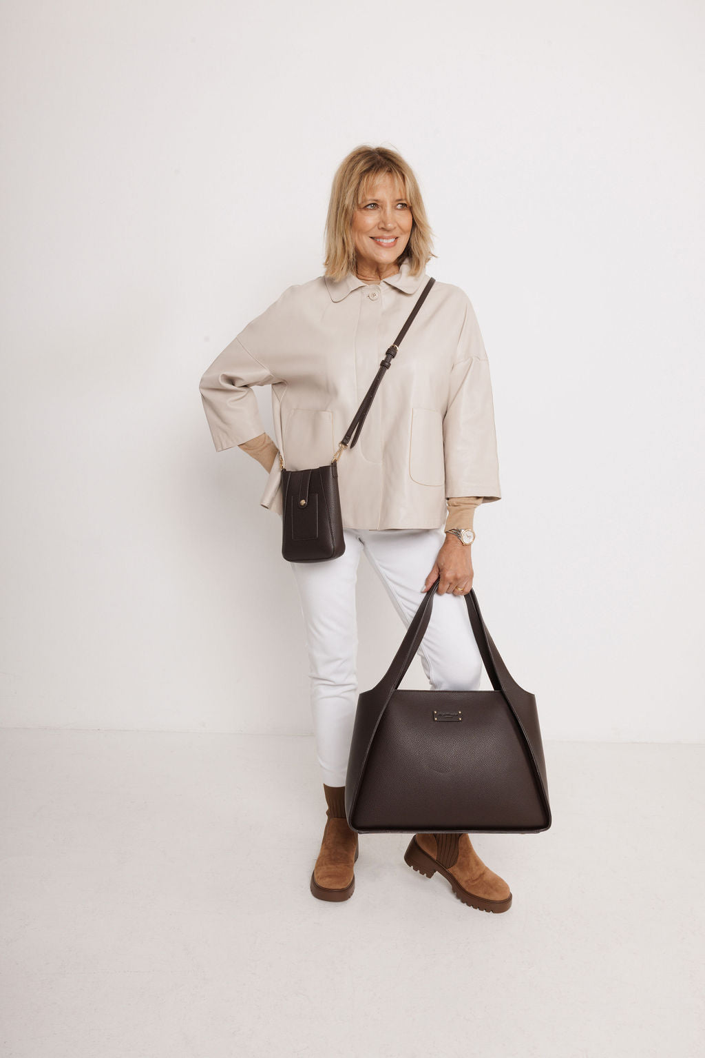 Kensington Tote Bag In Chocolate