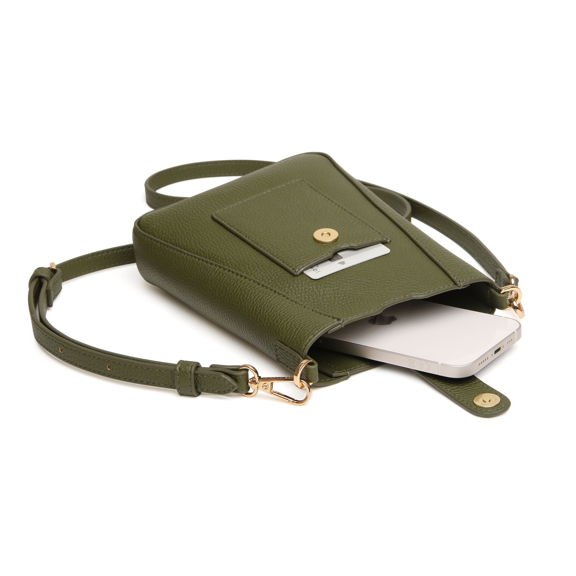 Kensington Phone Crossbody Bag In Olive