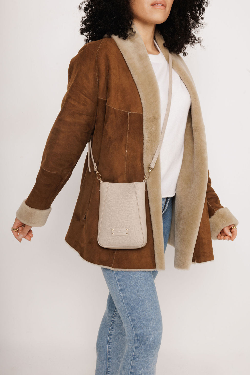 Kensington Phone Crossbody Bag In Stone