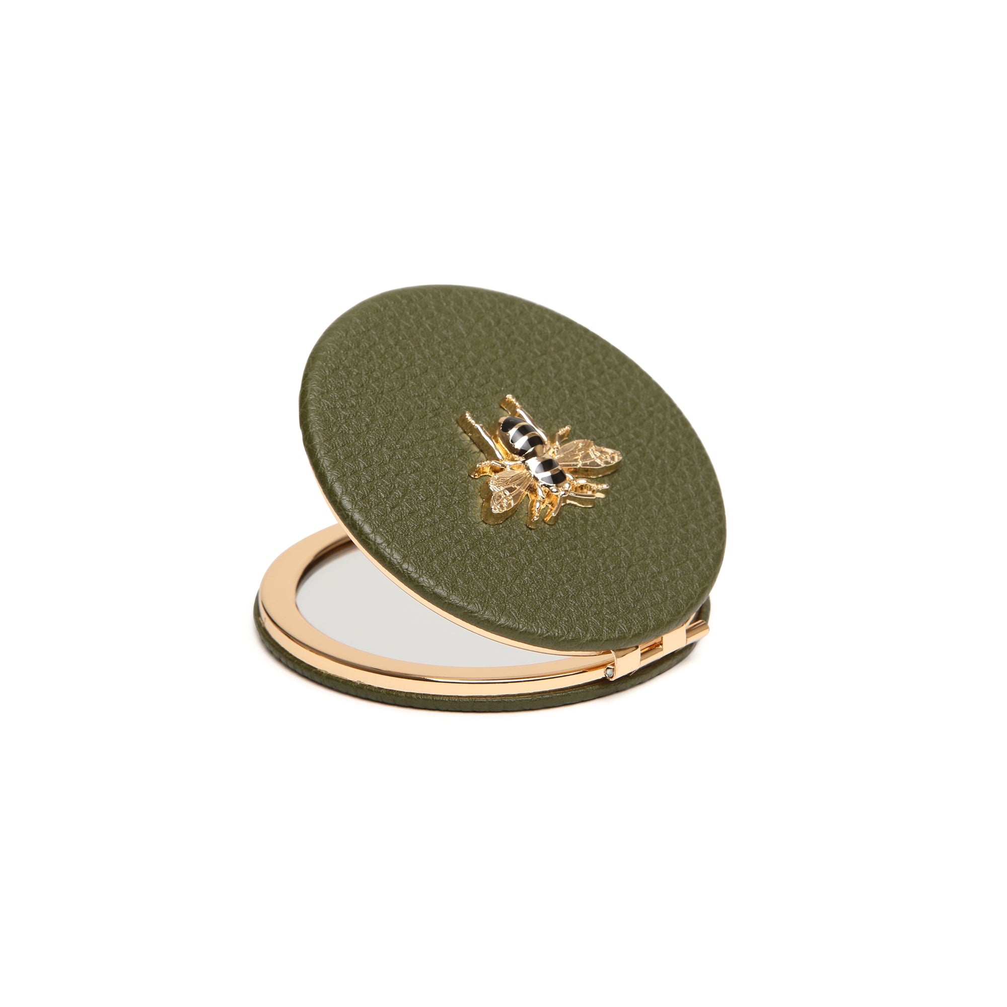 Compact Mirror Gift Boxed In Olive