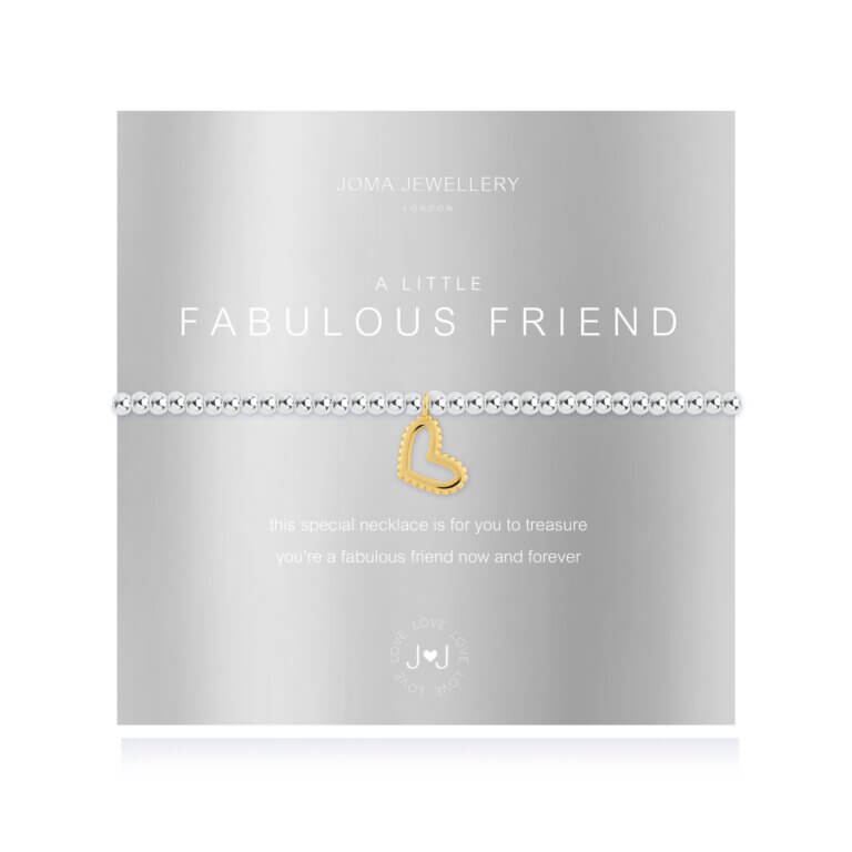 A Little | Fabulous Friend | Silver And Gold | Bracelet | 17.5cm Stretch