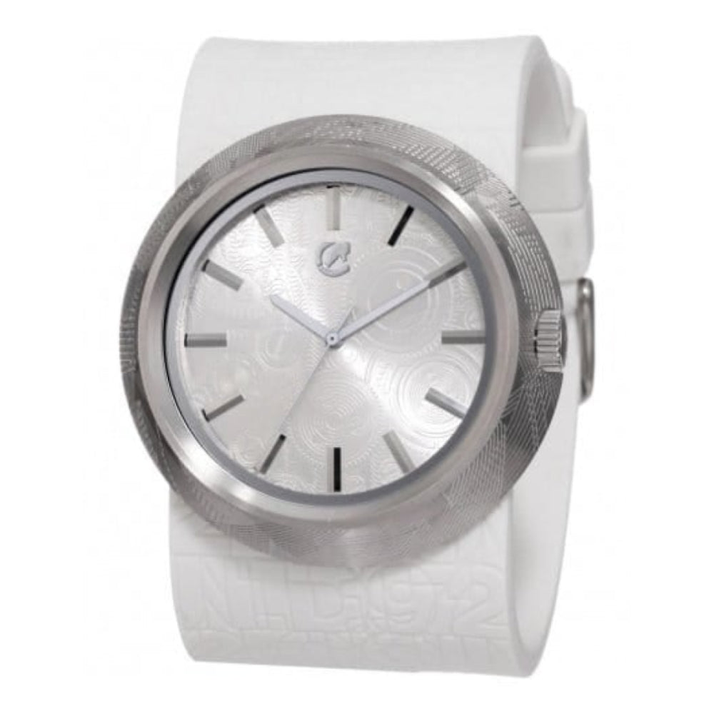 Gents The Eero White Silicone Oversized Strap Watch