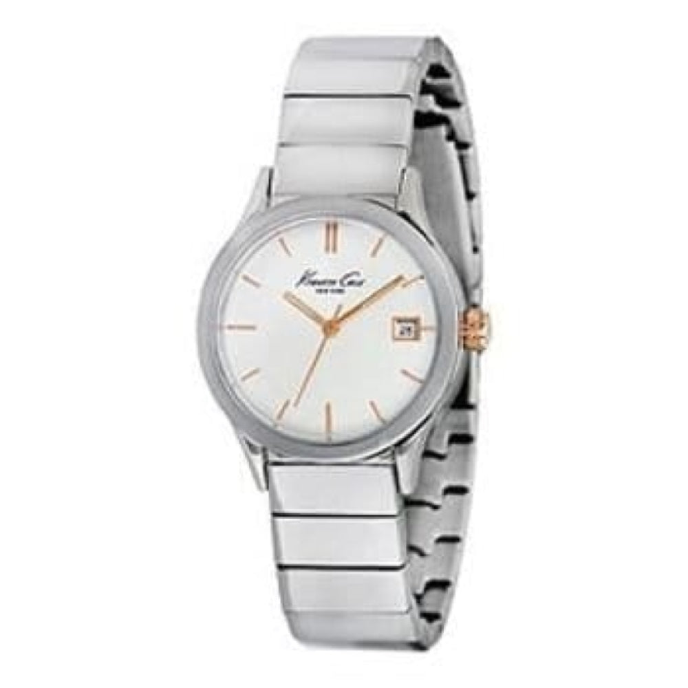 Ladies Silver IP Stainless Steel Linked Bracelet Watch