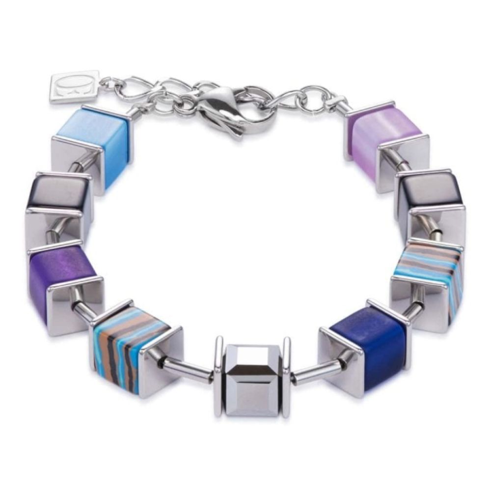 Geo Cube Blue & Violet Bracelet