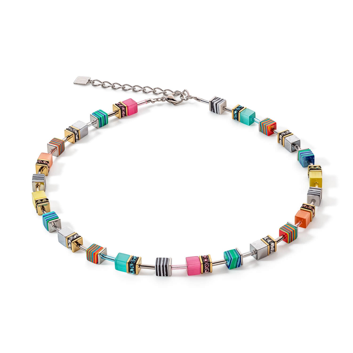 GeoCUBE Candy Multicolour Spring Necklace