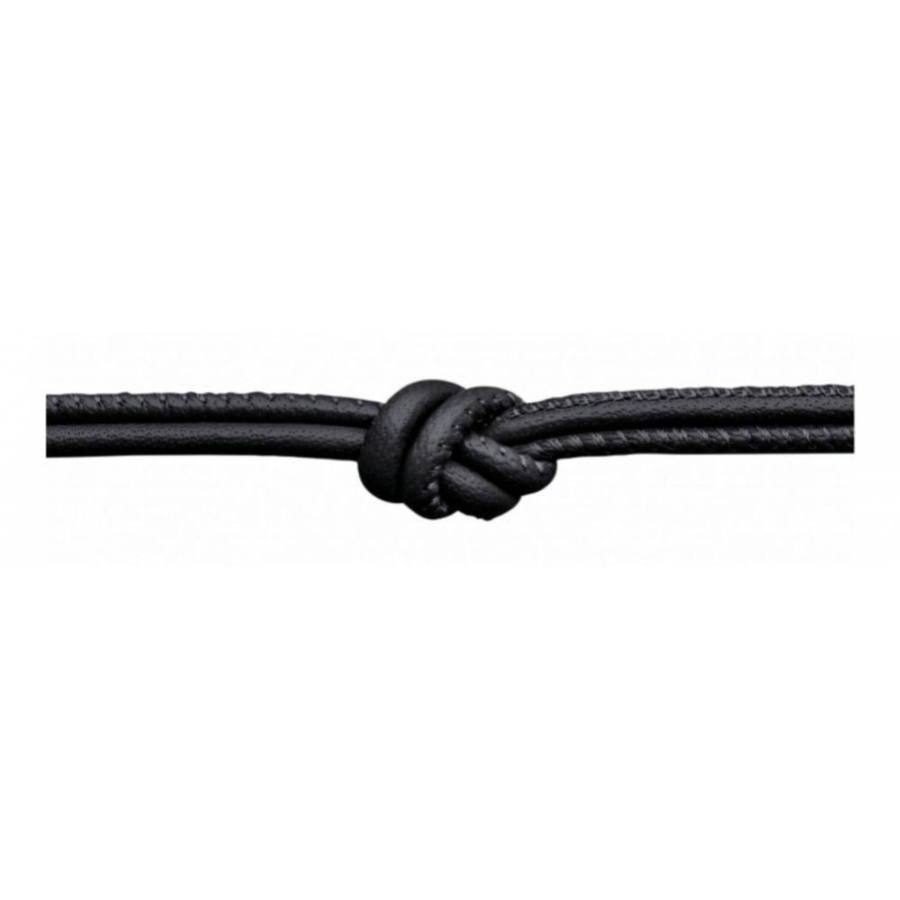 Black Leather Customisable Necklace