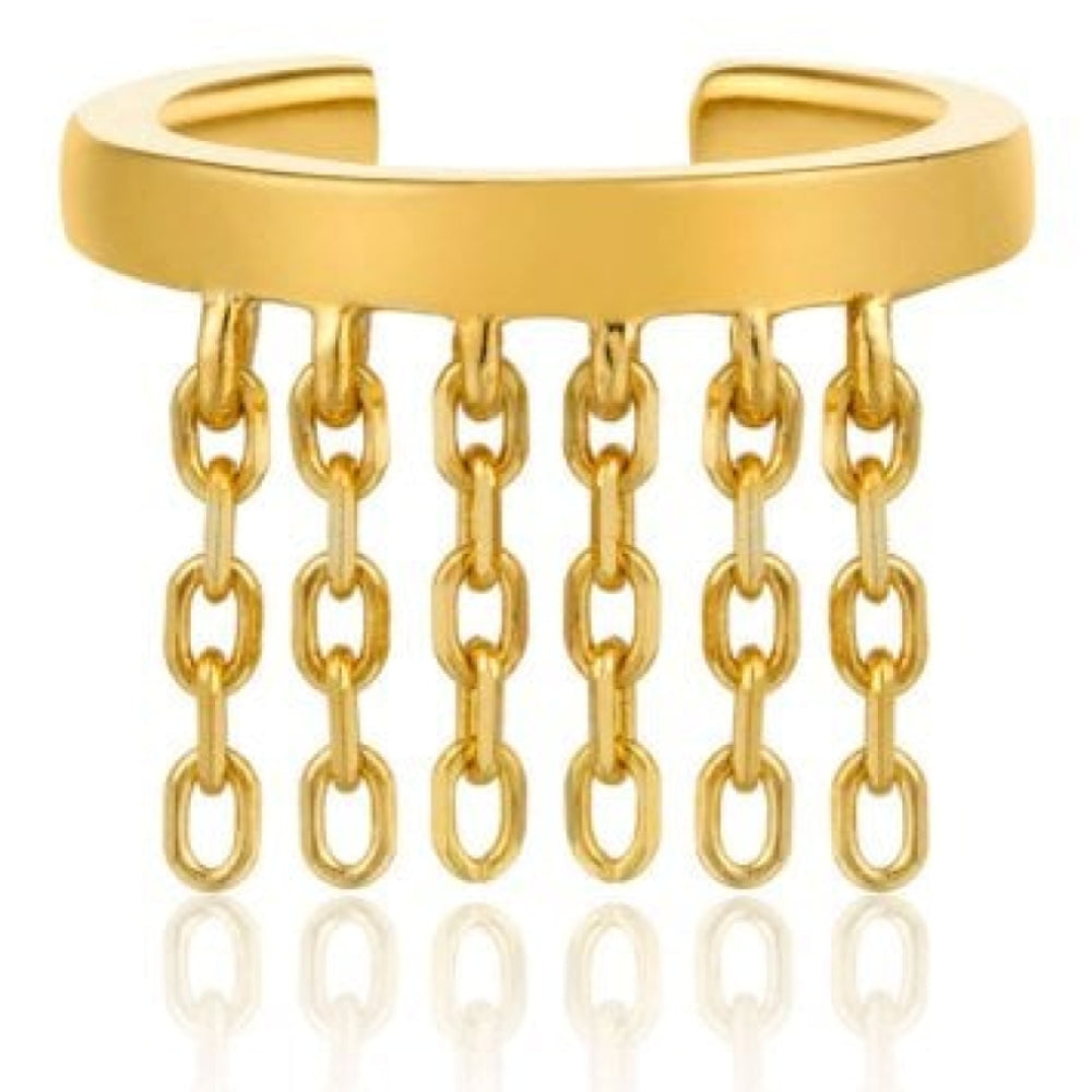 Fringe Fall Ear Cuff Gold