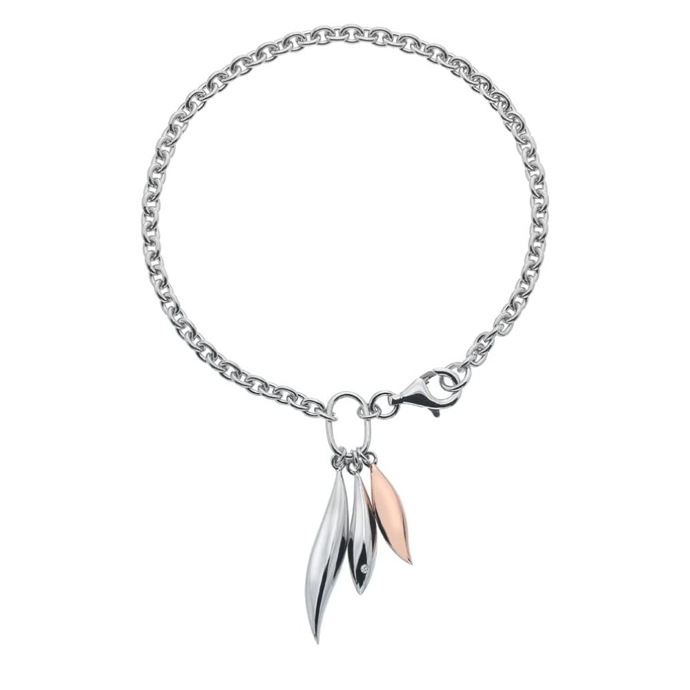 Leaf Bracelet - Rose Gold Plated Accents