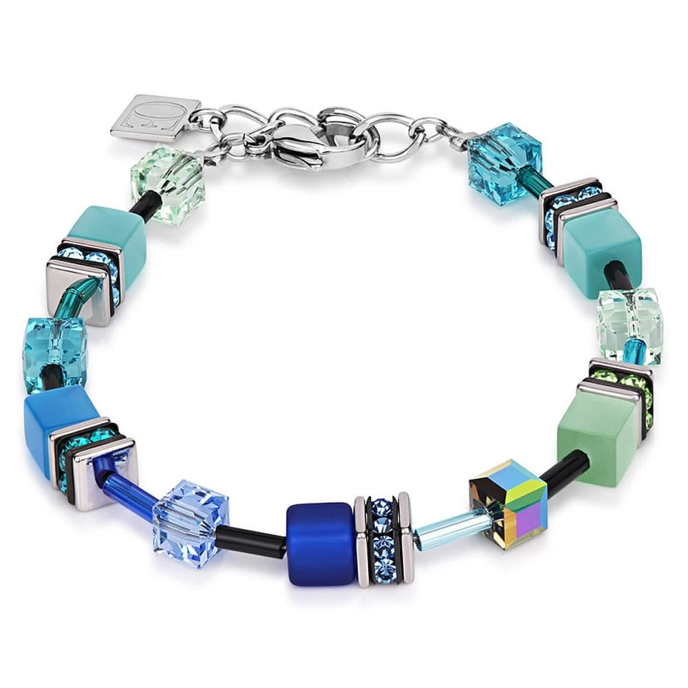 Geo Cube Blue & Green Bracelet