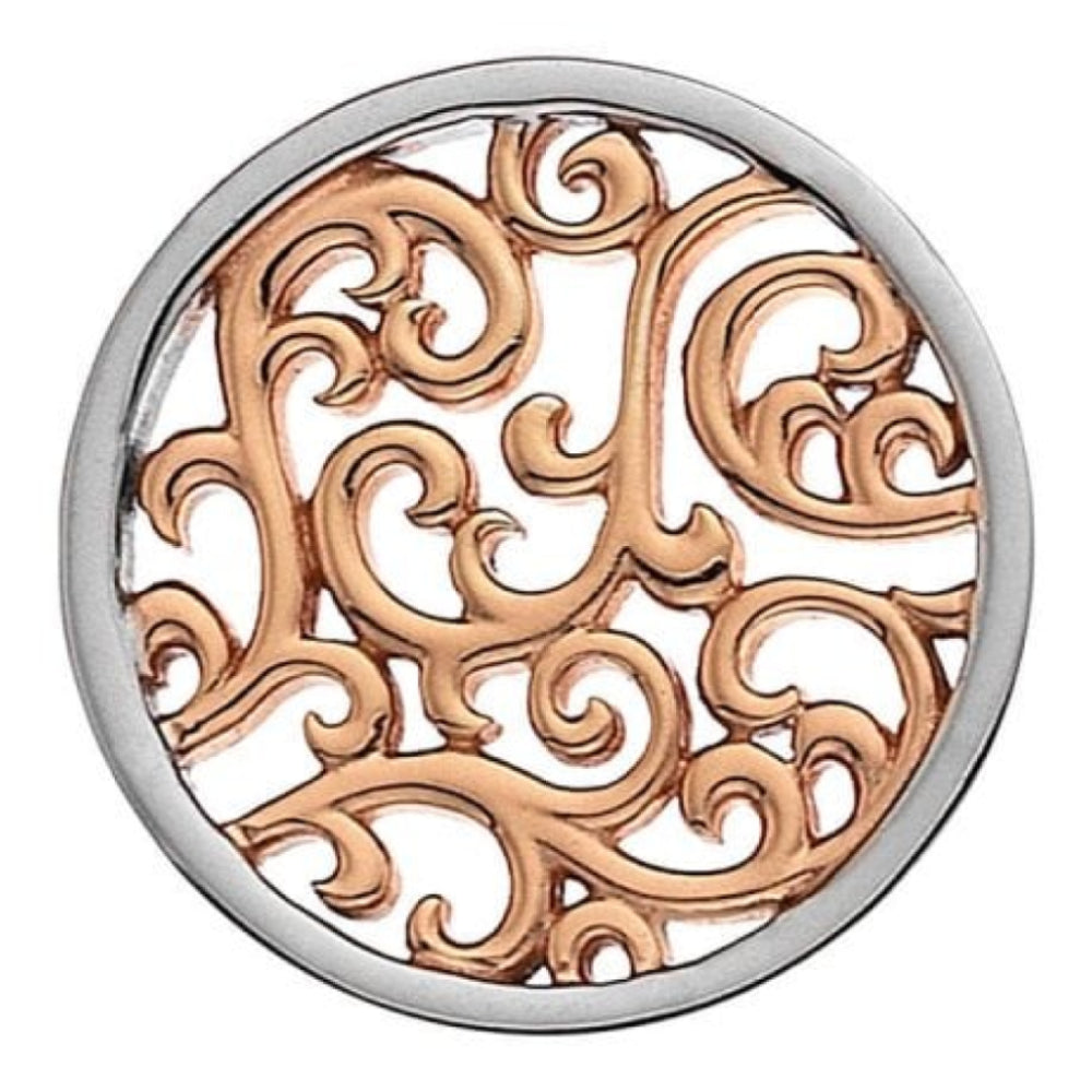 25mm Sterling Silver & Rose Gold Plated Creativity Reversible Coin