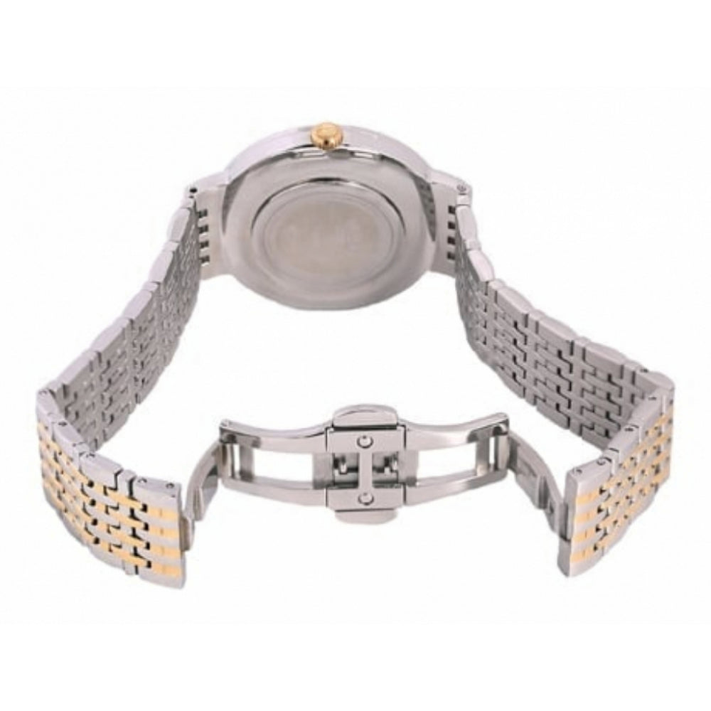 Two Tone Gold Plated Gents Bracelet Wristwatch