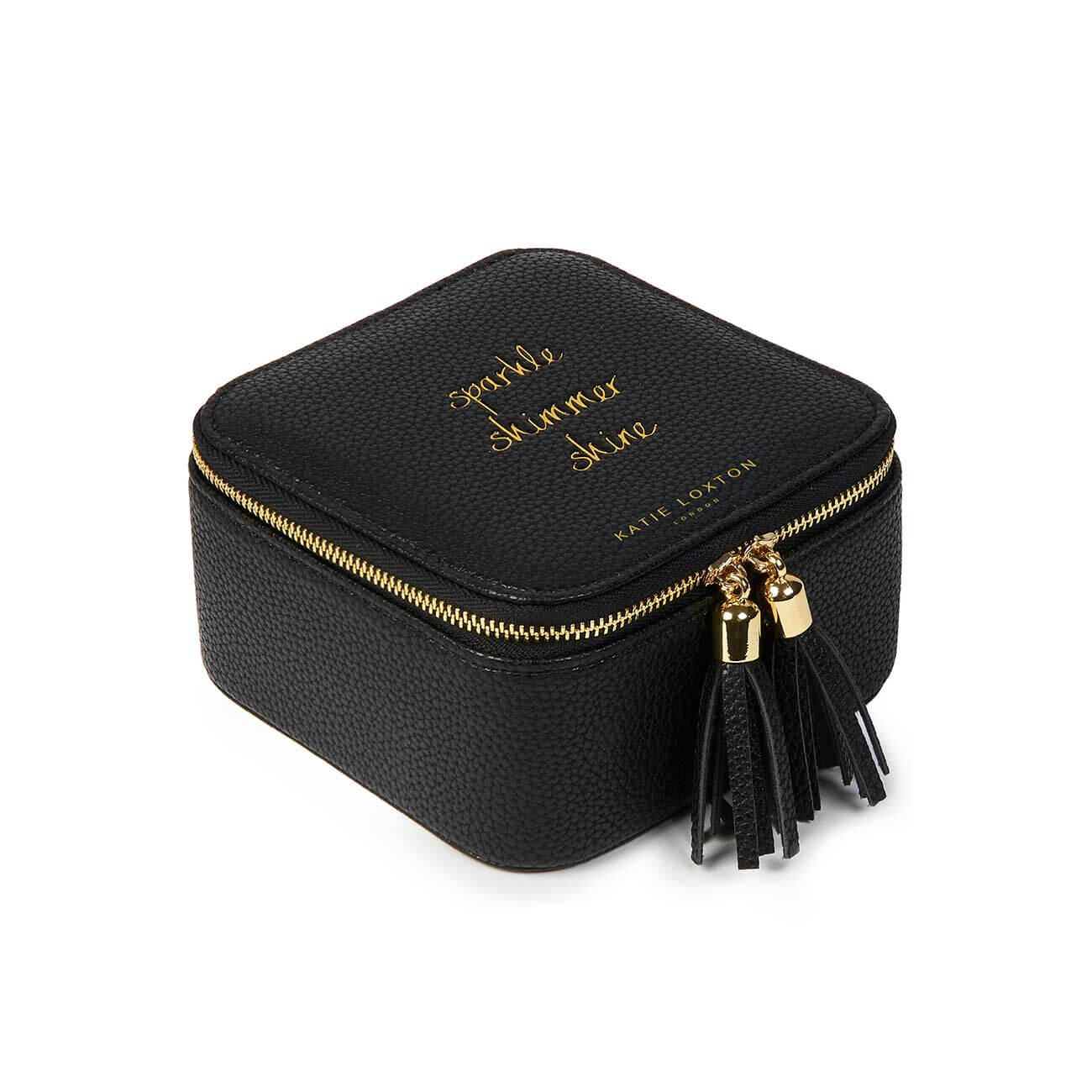 Tassel Square Jewellery Box | Sparkle Shimmer Shine | Black