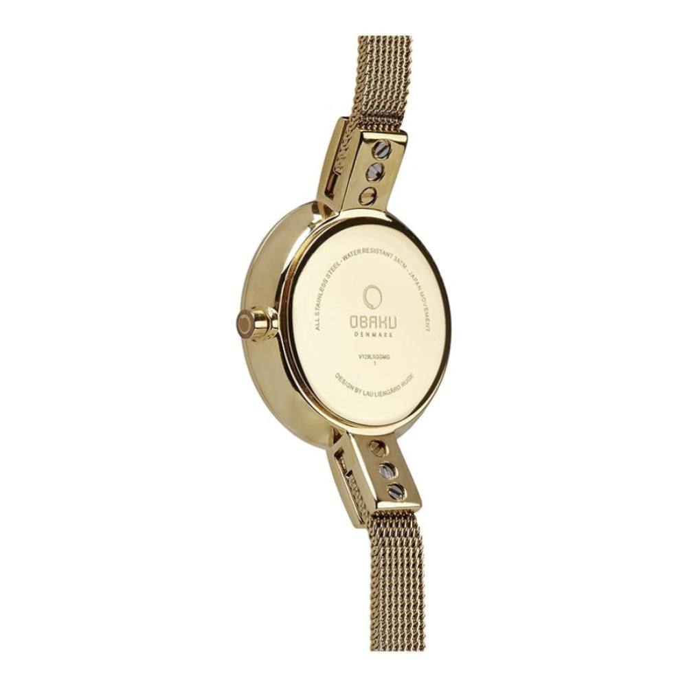 SIV - GOLD Gold Plated Stainless Steel Mesh Bracelet Watch