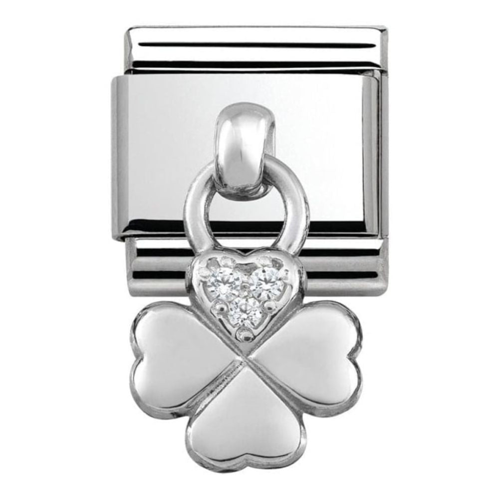 Classic CZ Clover Charm Link