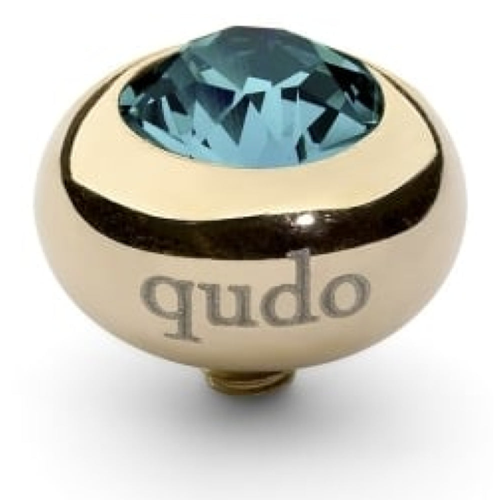 Famosa Gold 10mm Tondo Ring Top Indicolite