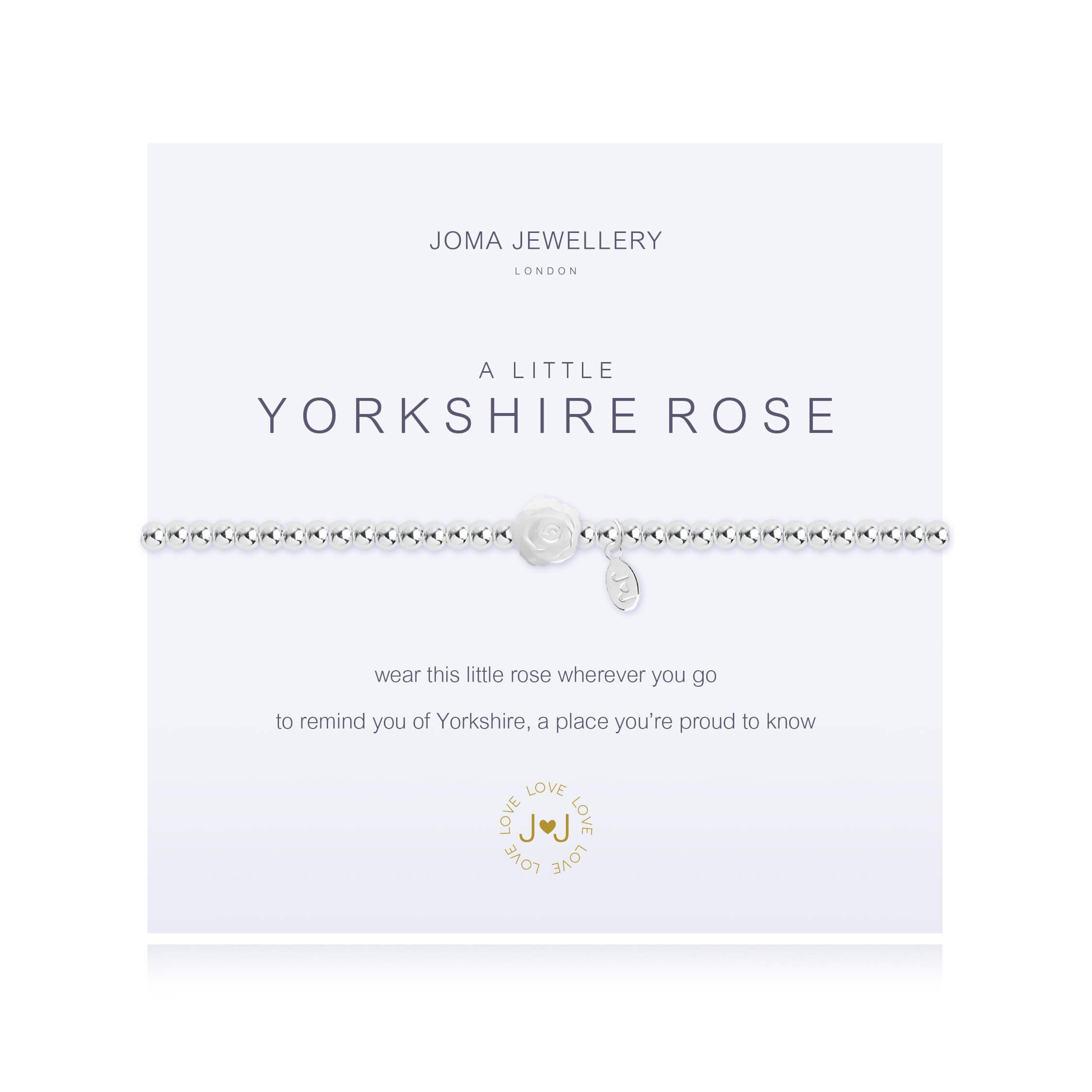 A Little | Yorkshire Rose | Silver | Bracelet | 17.5cm Stretch