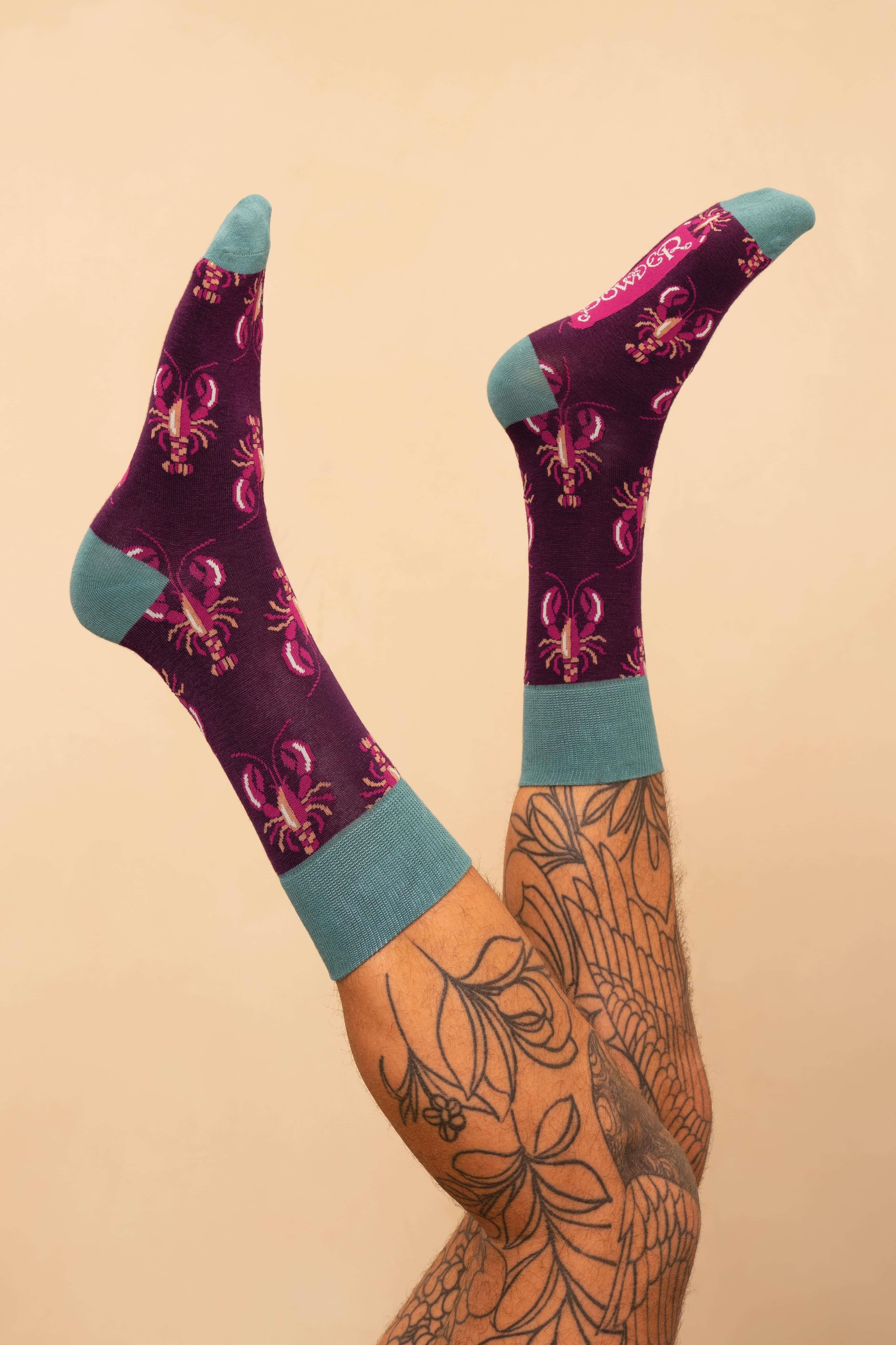 Lobsters Men's Socks  - Damson