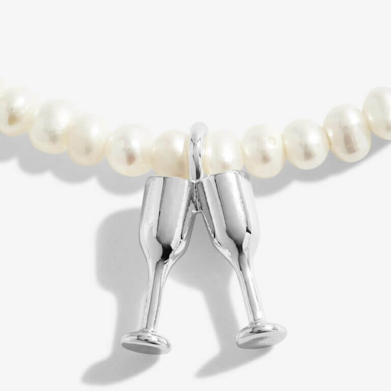 Bridal Pearl Bracelet 'Hooray For The Big Day'