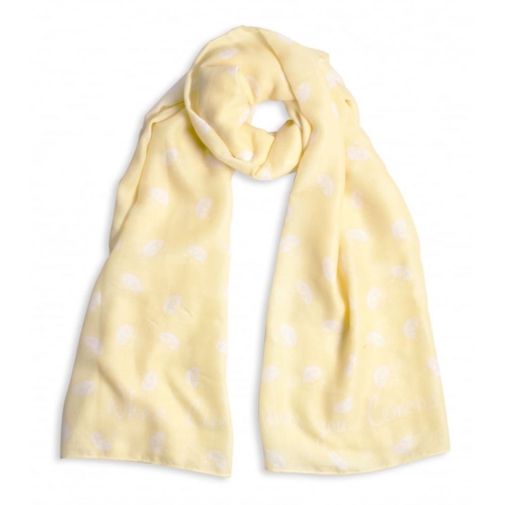 Sentiment Scarf - When Life Gives You Lemons - Yellow