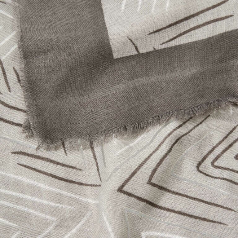 Geometric Star Scarf | Grey/Silver