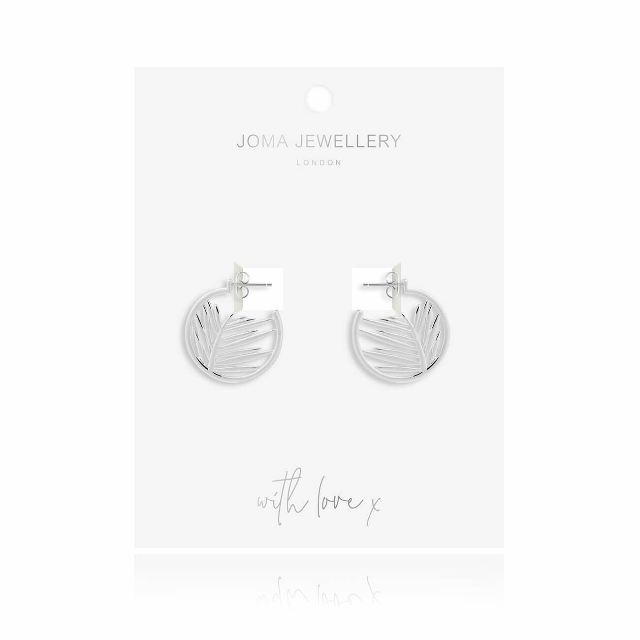 Statement Earrings | Silver | Palm | Hoop Earrings