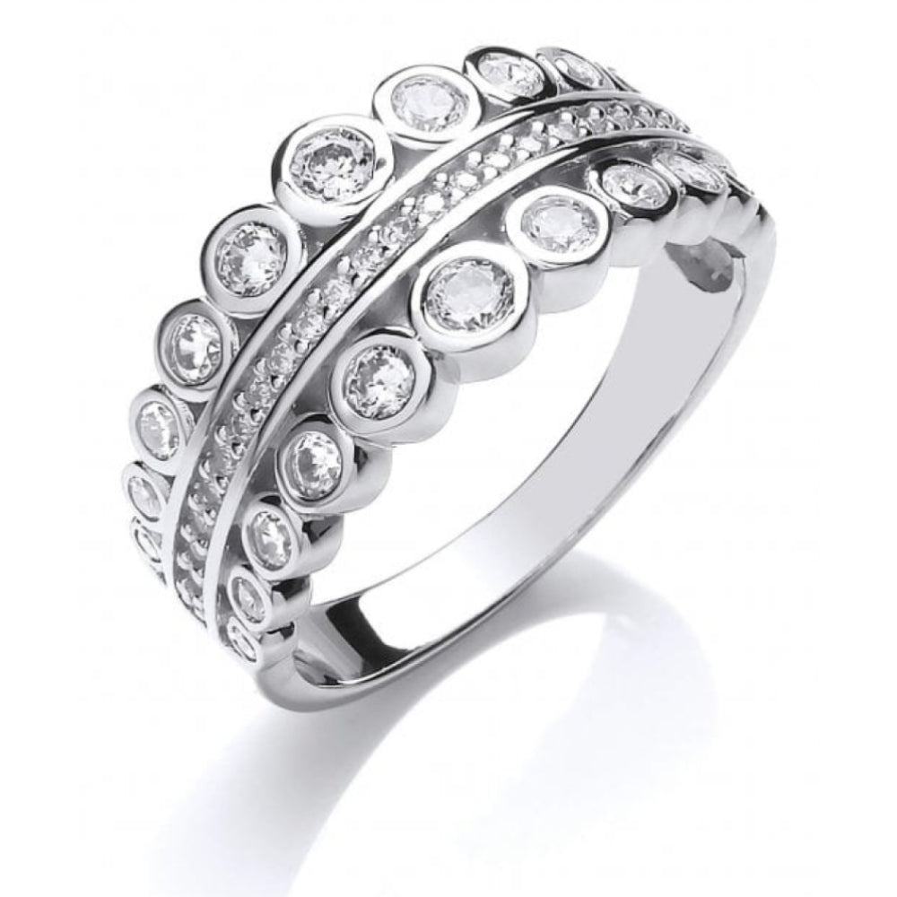 CZ Graduated Bubble Ring Size 8/P
