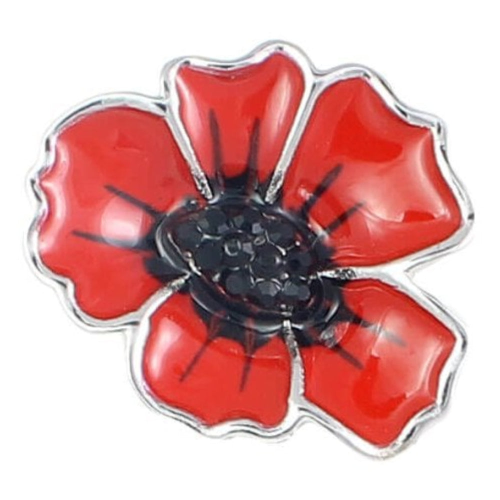 Small Wild Poppy Pin 20mm