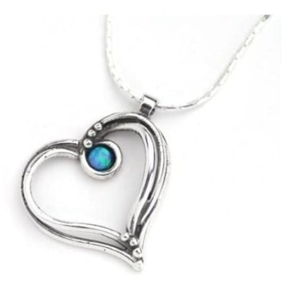 Ladies Handmade Silver Cut-out Heart Necklace