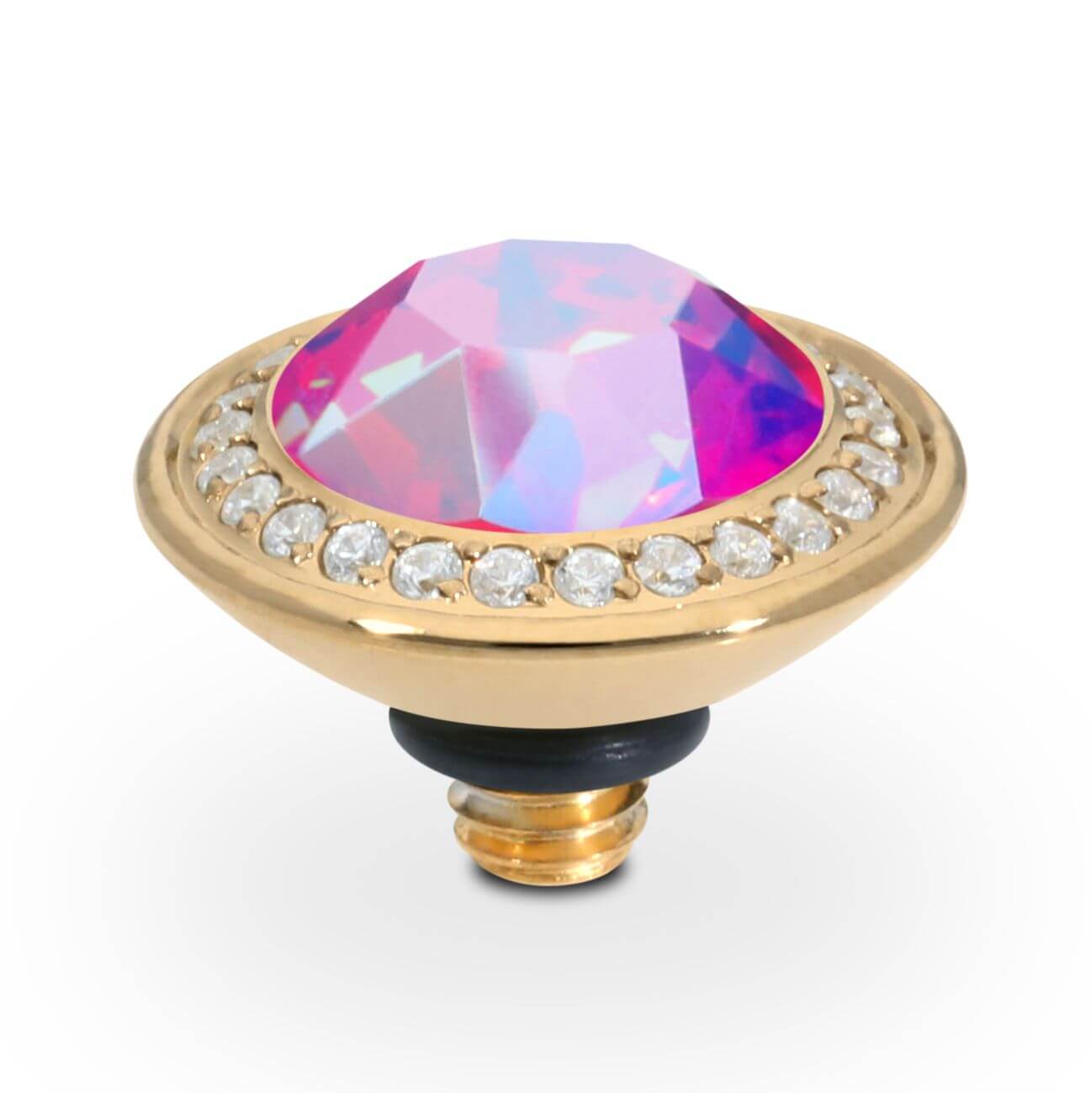 TONDO Deluxe (G/P) 9mm Light Siam Shimmer Ring Top