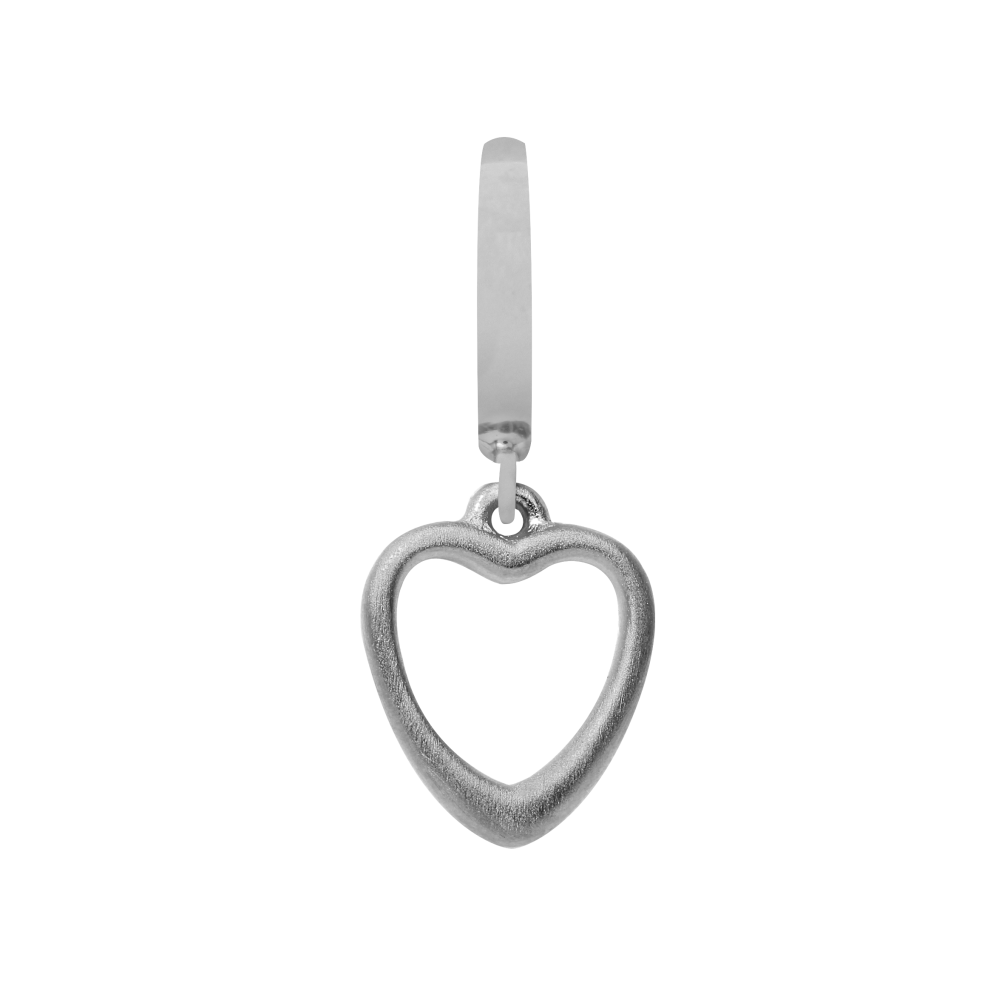Sterling Silver Open Heart Hanging Charm