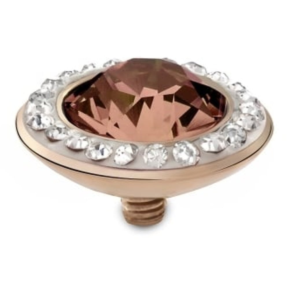 Famosa Rose Gold 13mm Tondo Deluxe Ring Top Blush Rose
