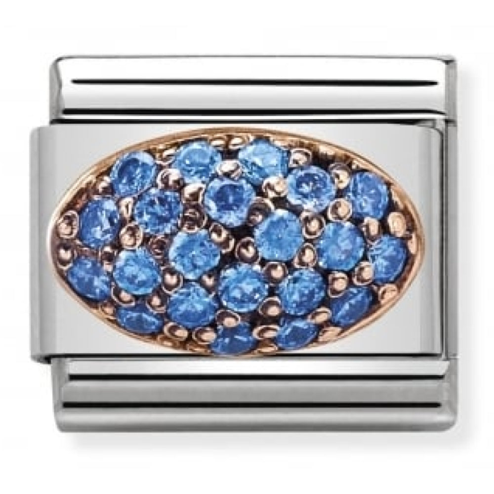 Classic Rounded Blue CZ Link