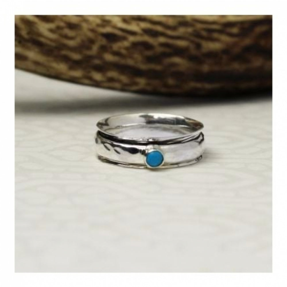Single Turquoise Stone Spinning Ring
