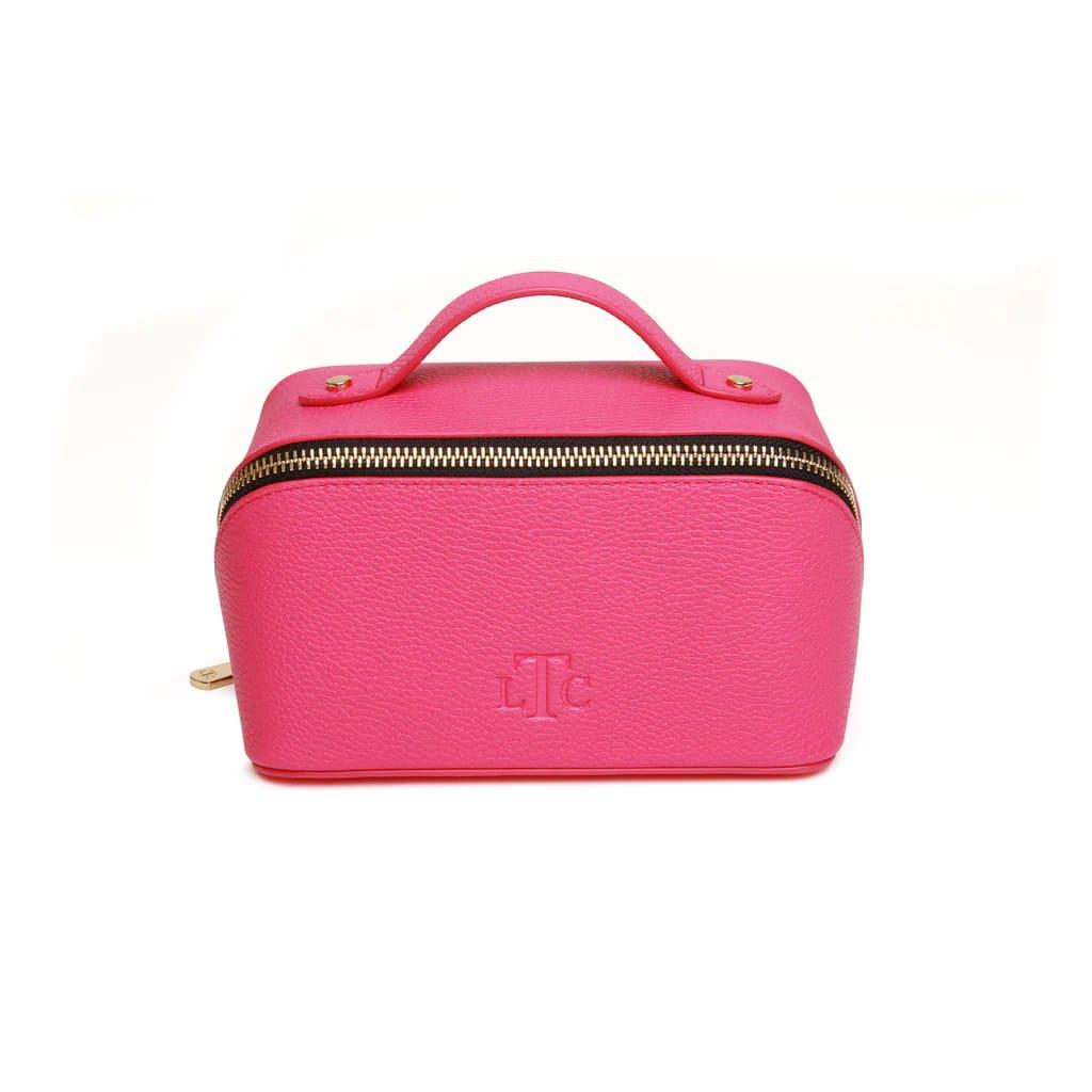 The London Train Case Co.- Hot Pink & Black Train Mini Case
