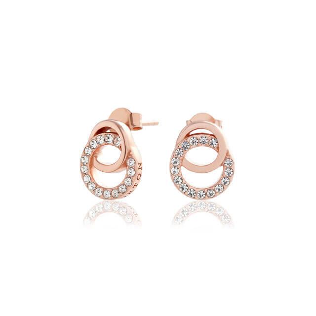 Classic Interlink Drop Studs Rose Gold