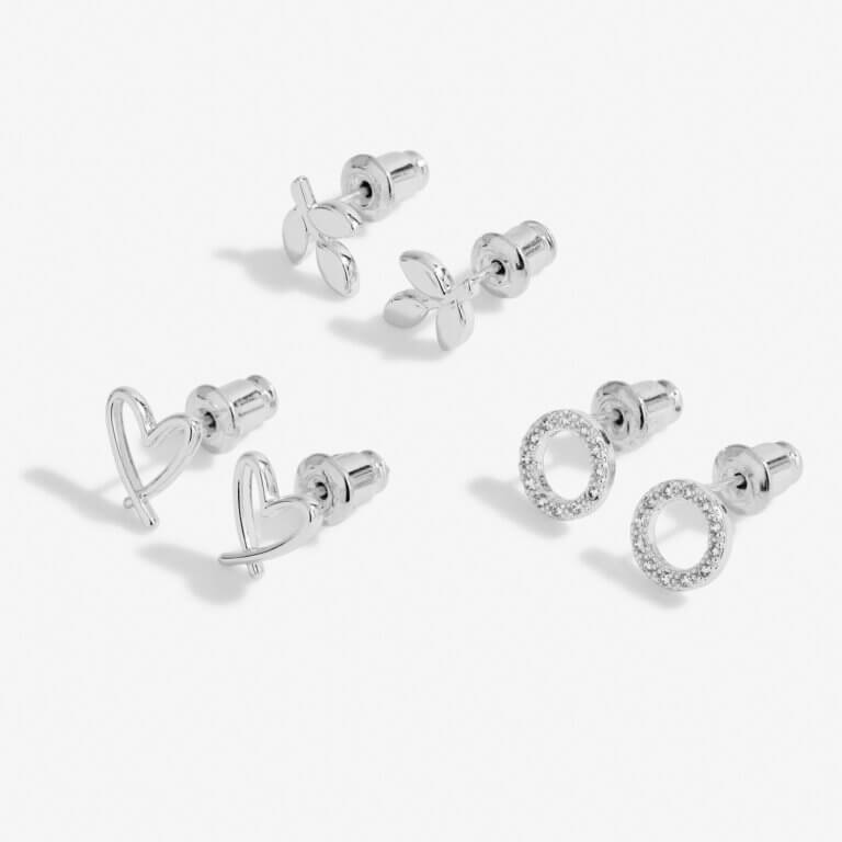 Occasion Earring Box | Forever Family | Silver | Earrings | Set Of 3 Earrings