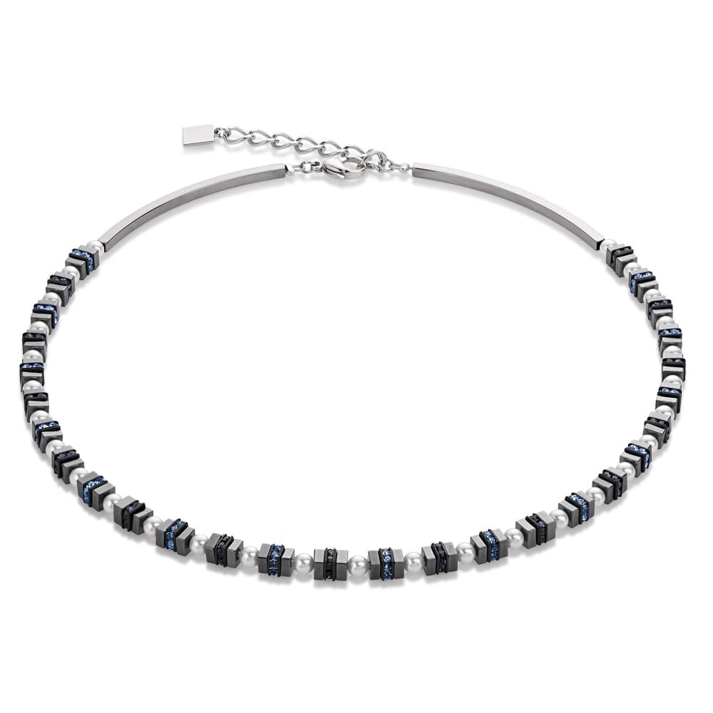 Blue Crystal & Pearl Necklace