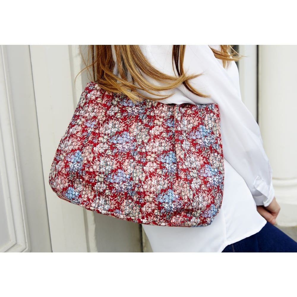 Red Stitched Freya Bag