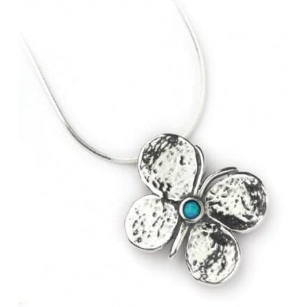 Ladies Handmade Silver Butterfly Pendant Necklace