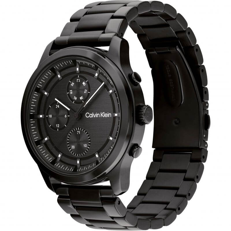 Sport Multi-function Black Dial & Bracelet Watch