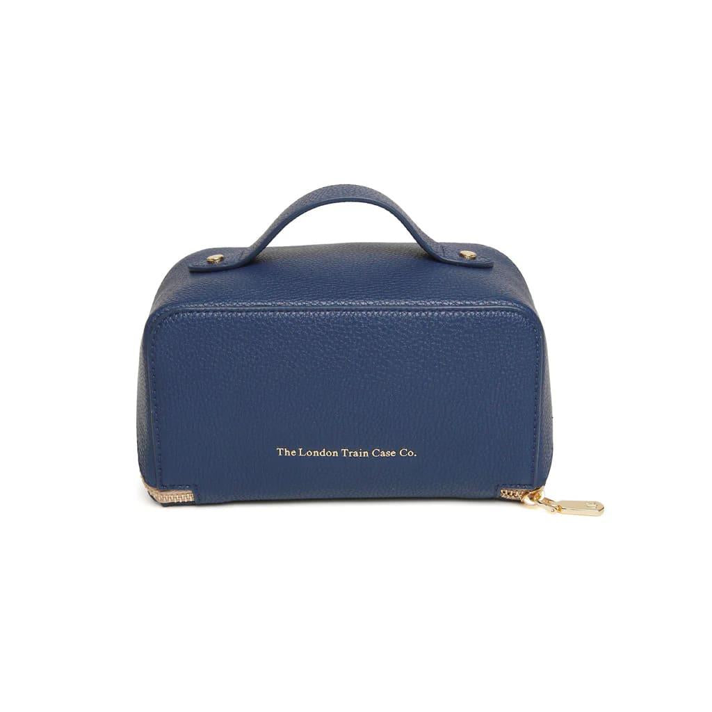 The London Train Case Co.- Navy & Stone Mini Train Case
