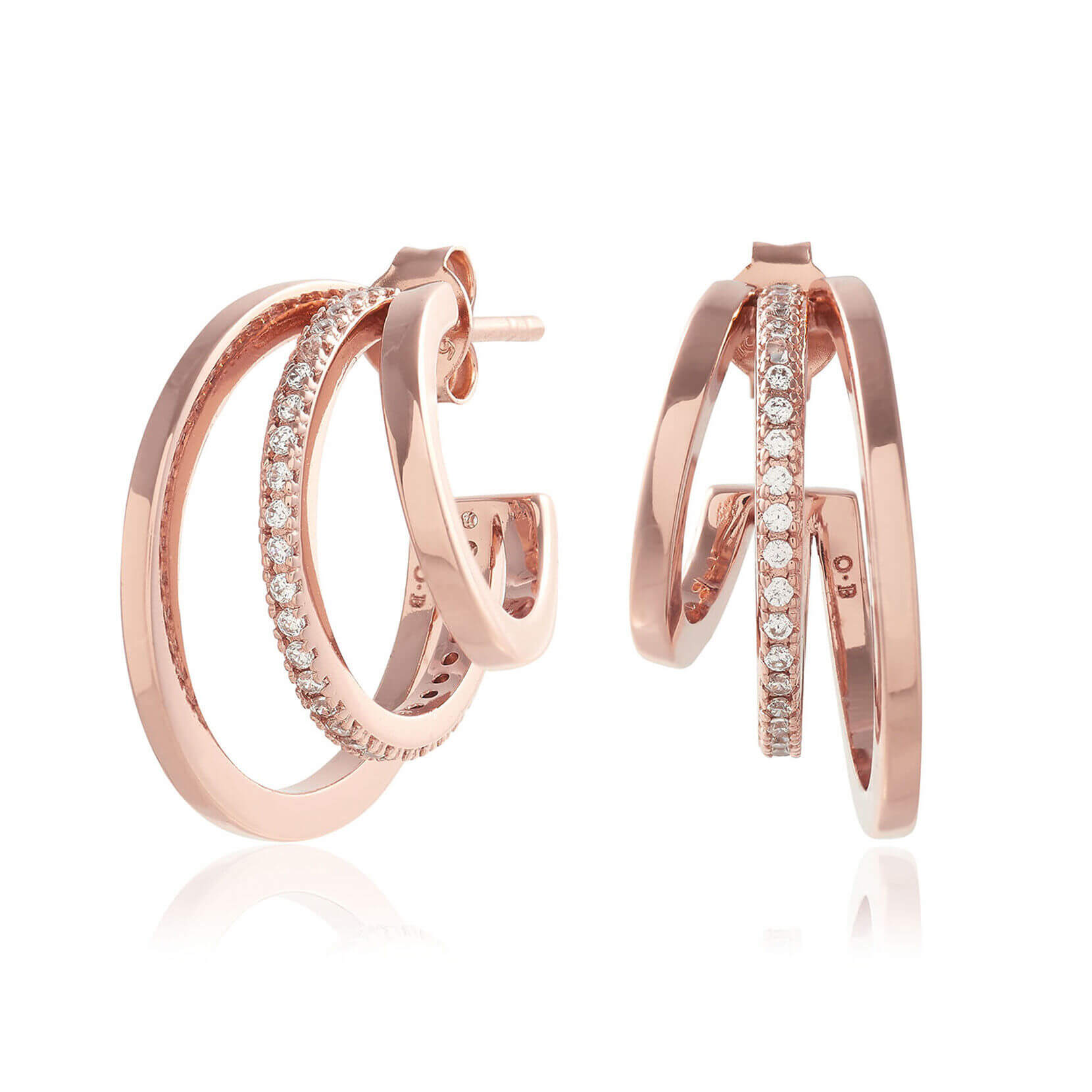 Classics Rose Gold Multi Hoop Earrings