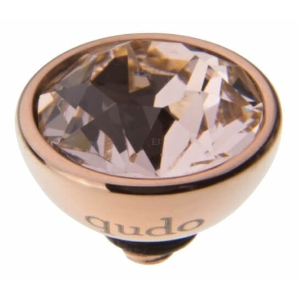 Famosa Rose Gold 10mm Bottone Ring Top Silk